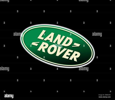 Land Rover, rotated logo, black background B Stock Photo - Alamy