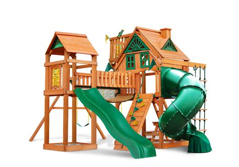 Gorilla Playsets Wilderness Gym W/Sky Loft Wooden Swing Set - NJ Swingsets