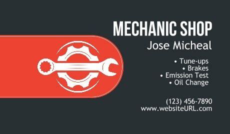 Mechanic Business Card #mechanic | Business card template design ...