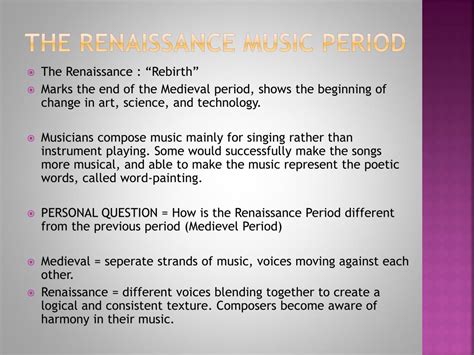 PPT - RENAISsANCE MUSIC PERIOD PowerPoint Presentation, free download - ID:2327302