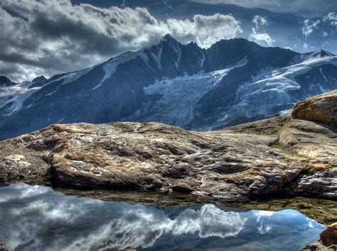 Images Alps Austria HDRI Nature mountain Sky Stones Clouds 3456x2586