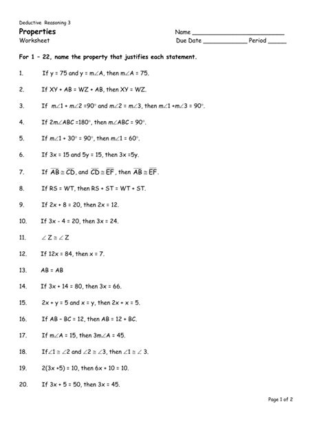 30++ Properties Of Equality Worksheet – Worksheets Decoomo