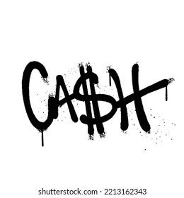 Graffiti Spray Paint Word Cash Isolated Stock Vector (Royalty Free) 2213162343 | Shutterstock