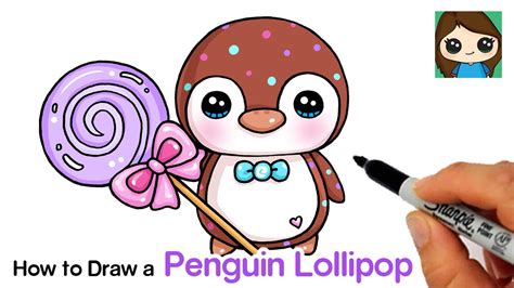 How to Draw Wiwee Penguin & Lollipop Squishy | Moriah Elizabeth