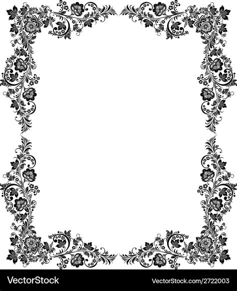 Black and white vintage frame Royalty Free Vector Image