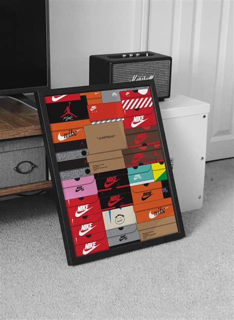 Cartel nike sneaker box póster de zapatillas arte de la caja | Etsy