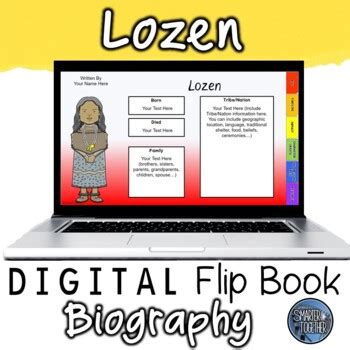 Lozen Digital Biography Template by Smarter Together | TPT