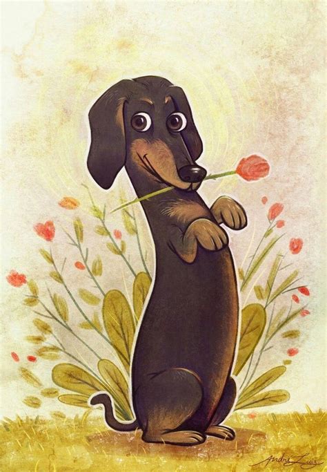 Dachshund #dachshund | Dog paintings, Dachshund drawing, Dog drawing