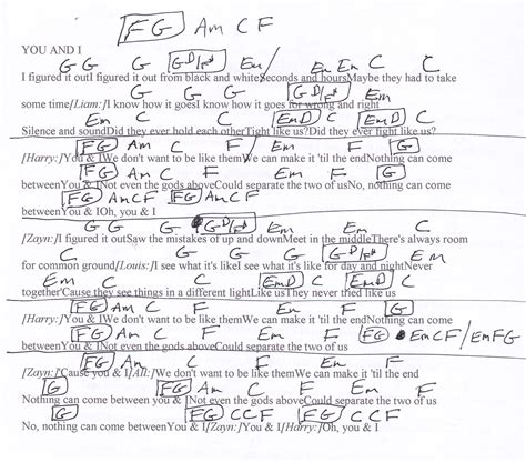 You and I (One Direction) Guitar Chord Chart | Guitar chords and lyrics, Ukulele chords songs ...