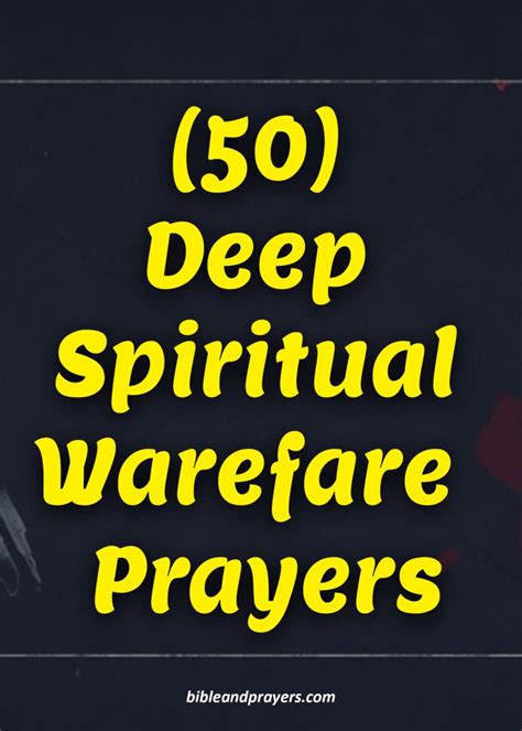 50 Deep Spiritual Warfare Prayers -Bibleandprayers.com