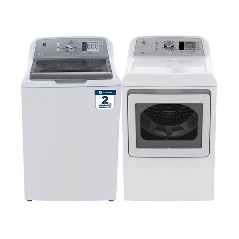 GE Top Load Washer and Electric Dryer Set in White | The Home Depot Canada