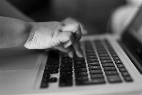 Free Images : laptop, macbook, writing, hand, person, black and white, technology, finger, close ...
