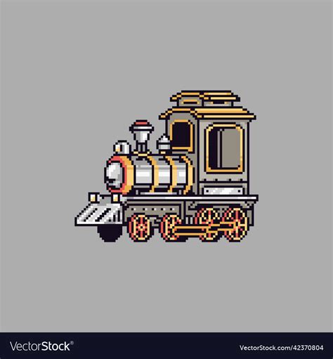 Pixel art train Royalty Free Vector Image - VectorStock