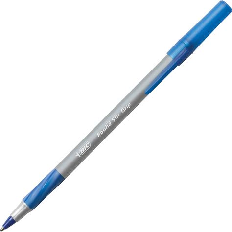 BIC Round Stic Grip Xtra Comfort Ballpoint Pens, Blue, 1.2mm Point - 12 ...