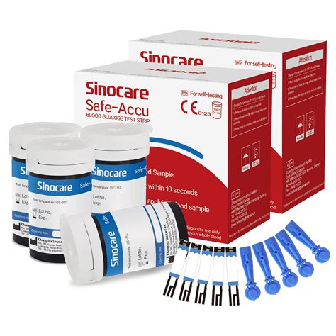 Buy sinocare(Safe Accu) es Strips/Blood Glucose Test Strips 100 pcs No ...