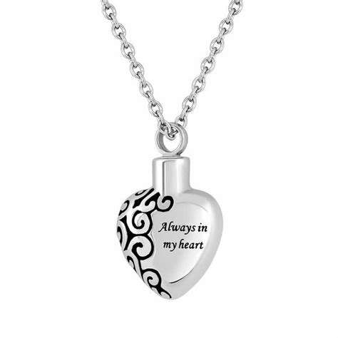 Always In My Heart Necklace | Cremation Jewelry | Necklace for Ashes ...