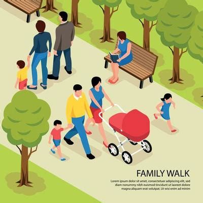 Family Walking Vector Art, Icons, and Graphics for Free Download