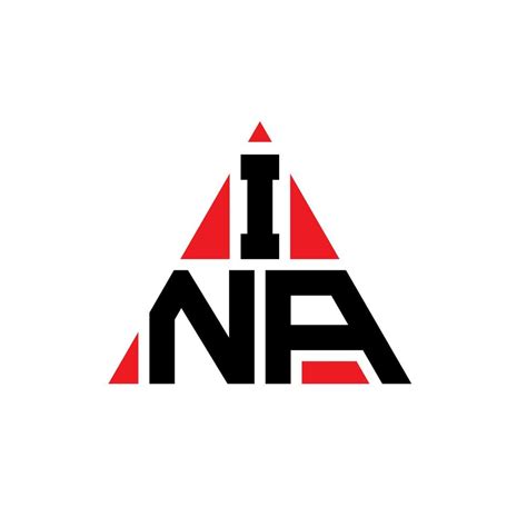 INA triangle letter logo design with triangle shape. INA triangle logo ...