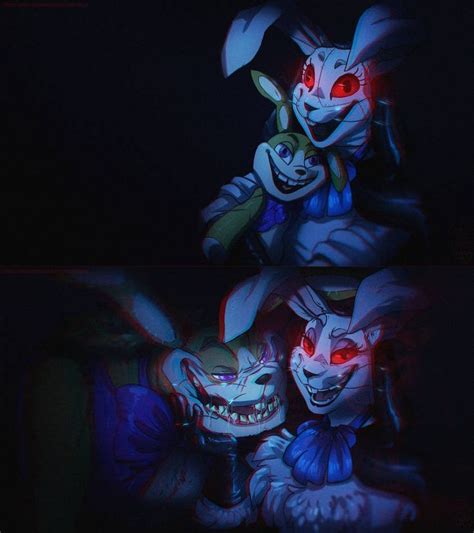 Vanny and Glitchtrap 💜🔪 | Fnaf drawings, Fnaf art, Anime fnaf