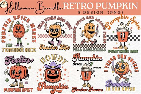 Halloween Retro Pumpkin Bundle Graphic by TRUTHkeep · Creative Fabrica