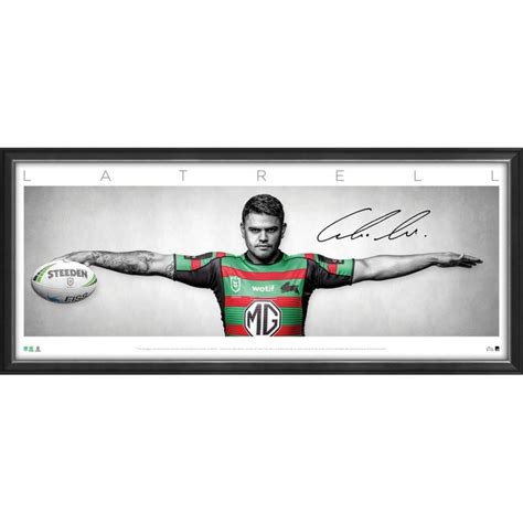 South Sydney Rabbitohs - Latrell Mitchell Wings Signed and Framed Lithograph | Taylormade ...