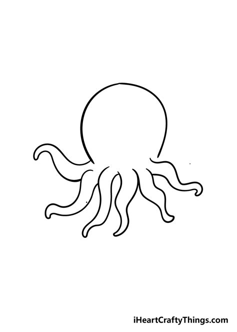 Octopus Drawing - How To Draw An Octopus Step By Step