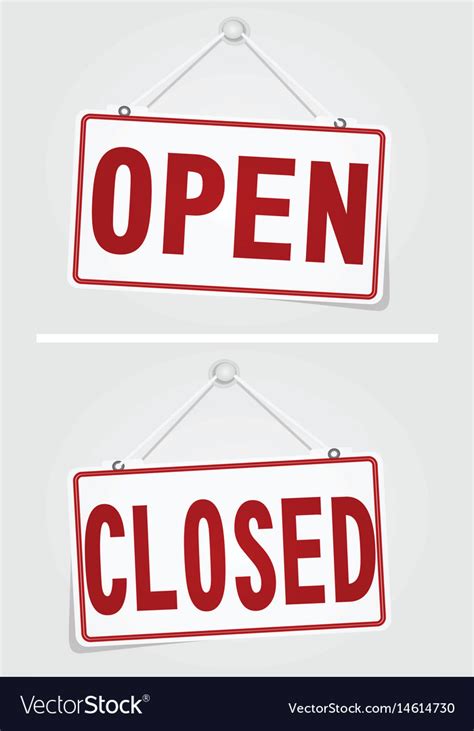 Open and closed signs Royalty Free Vector Image