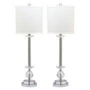 (Set of 2) 31" Erica Crystal Candlestick Lamp Clear (Includes CFL Light ...