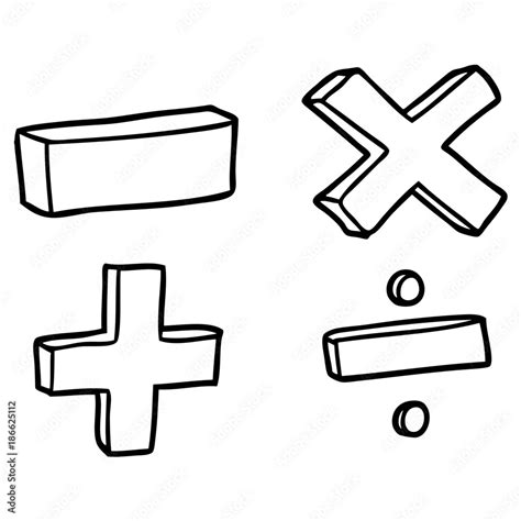 cartoon math symbols Stock Vector | Adobe Stock