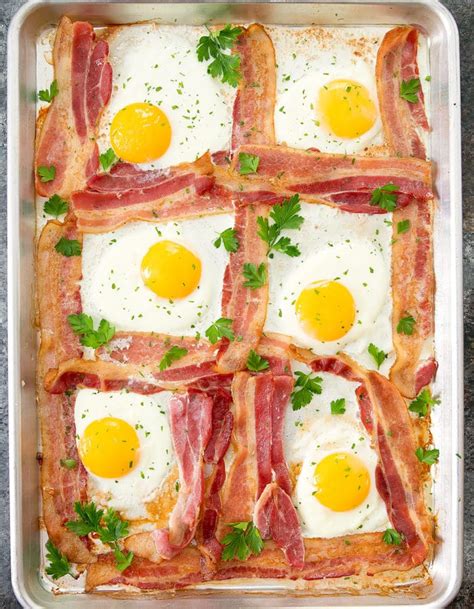 Sheet Pan Bacon and Eggs - Kirbie's Cravings