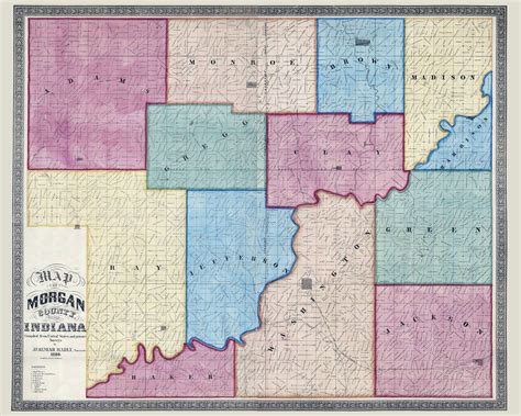 1860 Farm Line Map of Morgan County Indiana | Etsy in 2022 | Morgan county, Historical place ...