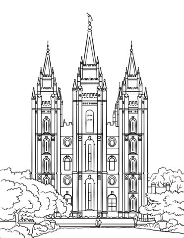 Temple Coloring Pages Easy