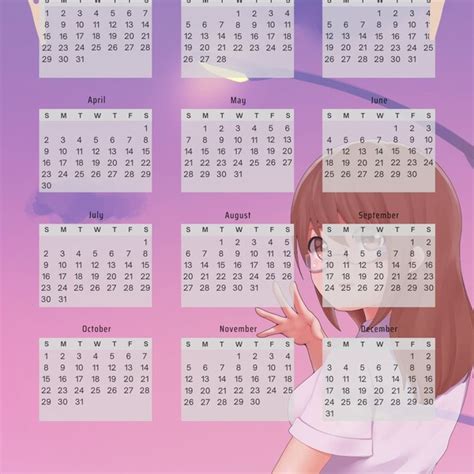 Anime 2023 Calendar - Etsy