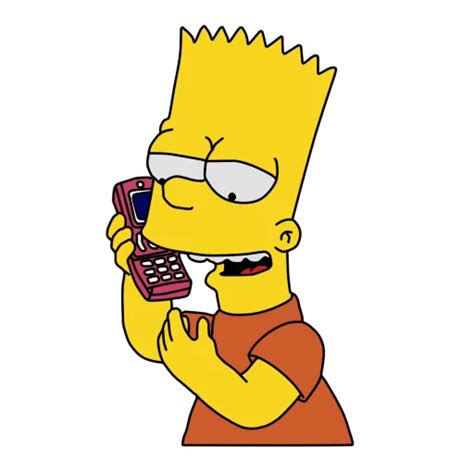 Bart Simpson Phone Pranks Sticker - Sticker Mania