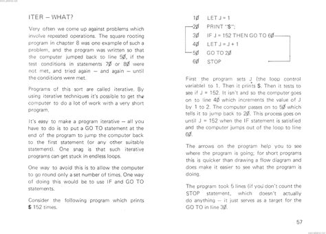 Sinclair ZX80 User Manual Chapter 9 -- Iteration