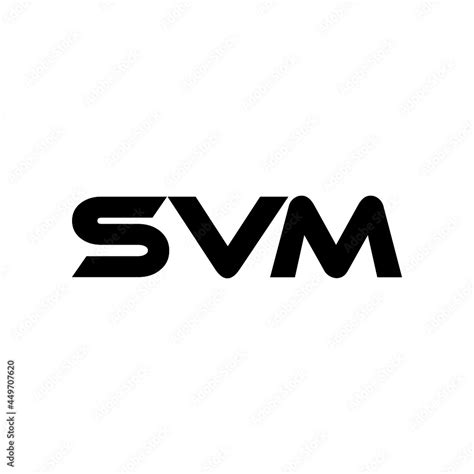 Vecteur Stock SVM letter logo design with white background in ...