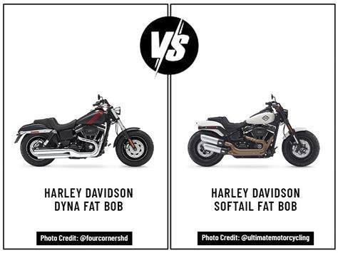 Harley Davidson Dyna Fat Bob vs Harley Davidson Softail Fat Bob