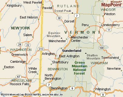 Sunderland, Vermont Area Map & More