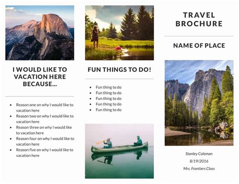 Travel Brochure Template Free | Letter Example Template