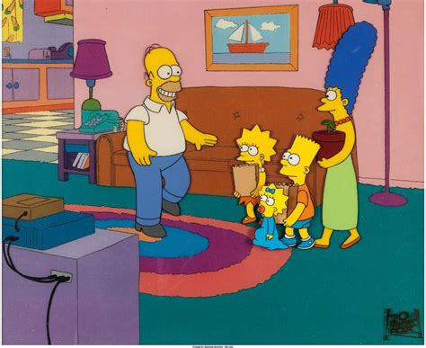 The Simpsons animation cels from the early 1990s. The series at its best: deep, saturated colors ...