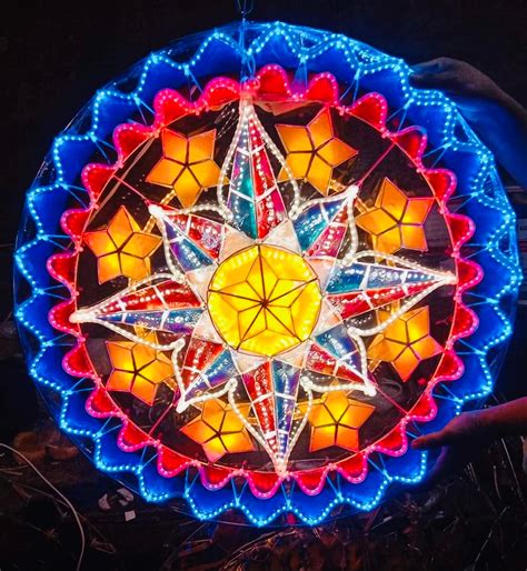 Christmas Parol / Lantern “Philippine Flag 1” Inspired LED lights (24 — FilAsian Grocery