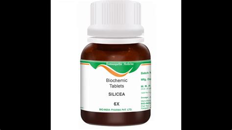 Bio India Silicea 6X (25g) : For Nail, Hair, Boils, Eczema, Keloids, Pus formation, Heal scars ...