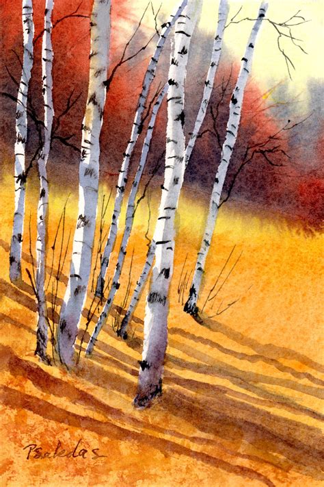 BIRCH SLOPE. GICLEE PRINTS AVAILABLE-CONTACT THE ARTIST. | Birch tree ...