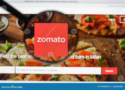 Milan, Italy - August 10, 2017: Zomato Website Homepage. it is a ...