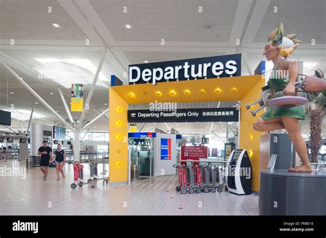 Departure gate at Brisbane International Airport, Brisbane, Queensland ...