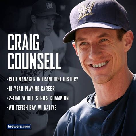 Craig Counsell has been named Brewers Manager: | Milwaukee brewers ...