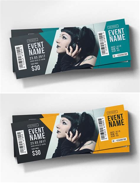 Event Ticket Template AI, PSD | Event tickets design, Event ticket ...