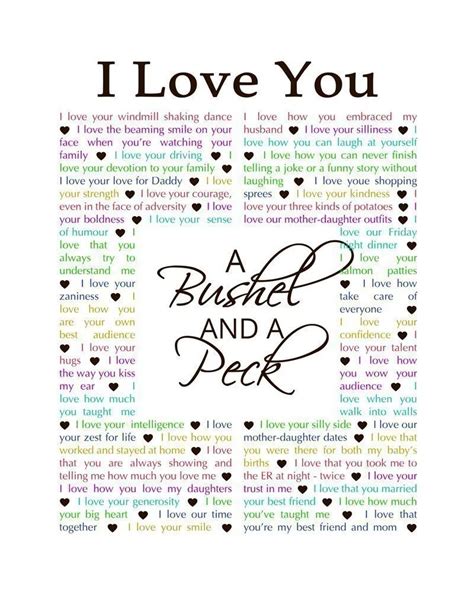 A Bushel and a Peck - Download | Birthday or Anniversary Gift