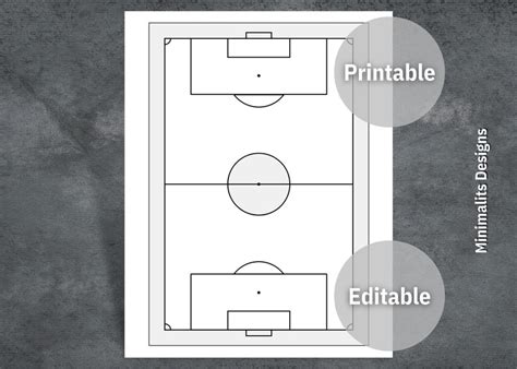 Football Playbook Template, Printable Blank Soccer Diagrams, Canva Template, Football Practice ...