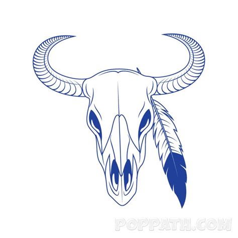 How To Draw A Longhorn Skull – Pop Path | Longhorn skull, Drawings, Life art